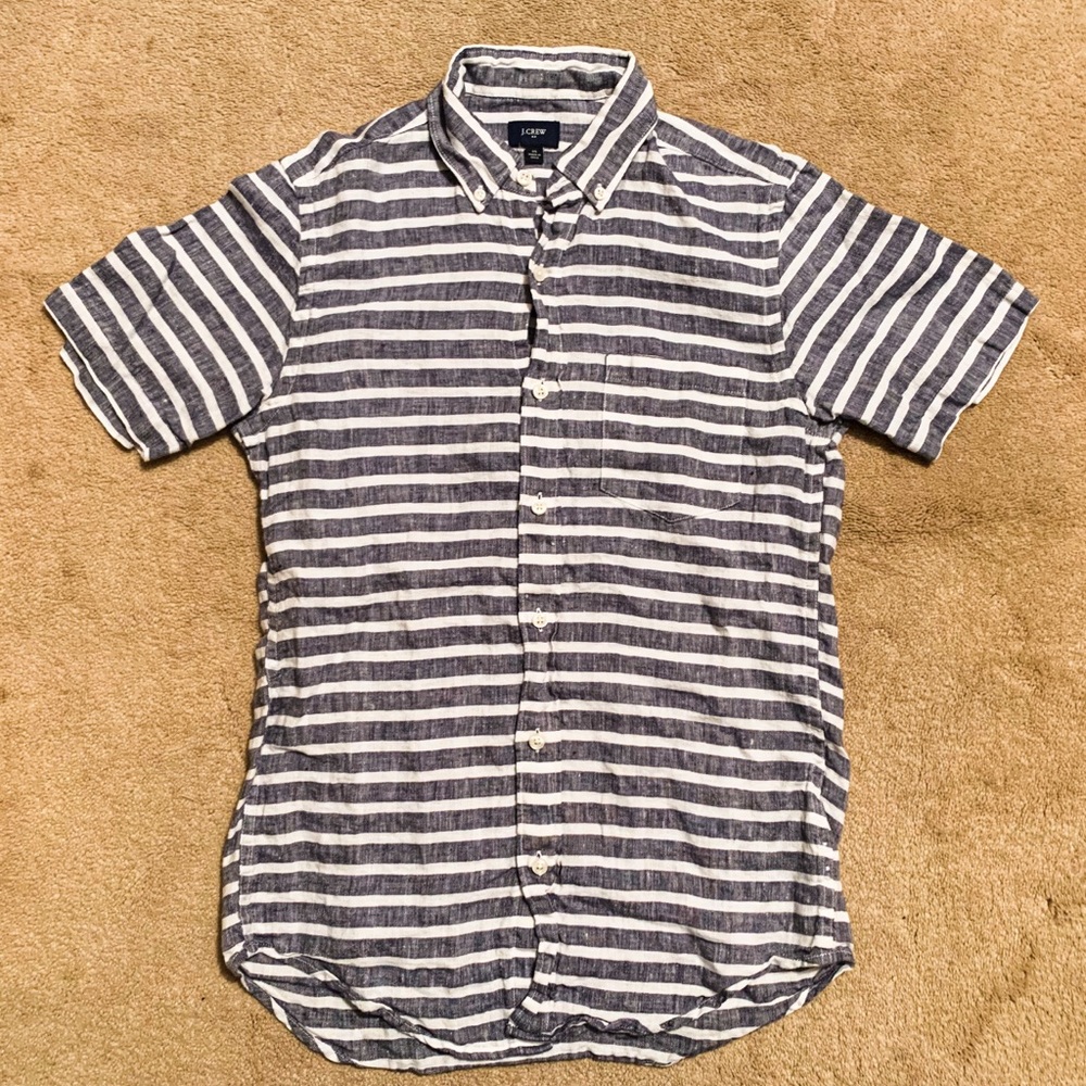 J. Crew Poplin Short Sleeve Shirt Sz. XS